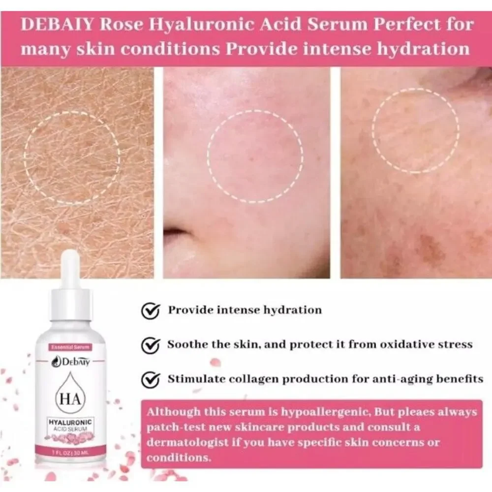 Debaiy Rose Hyaluronic Acid Anti Aging Wrinkle Hydrating Serum‎ For Face Skin